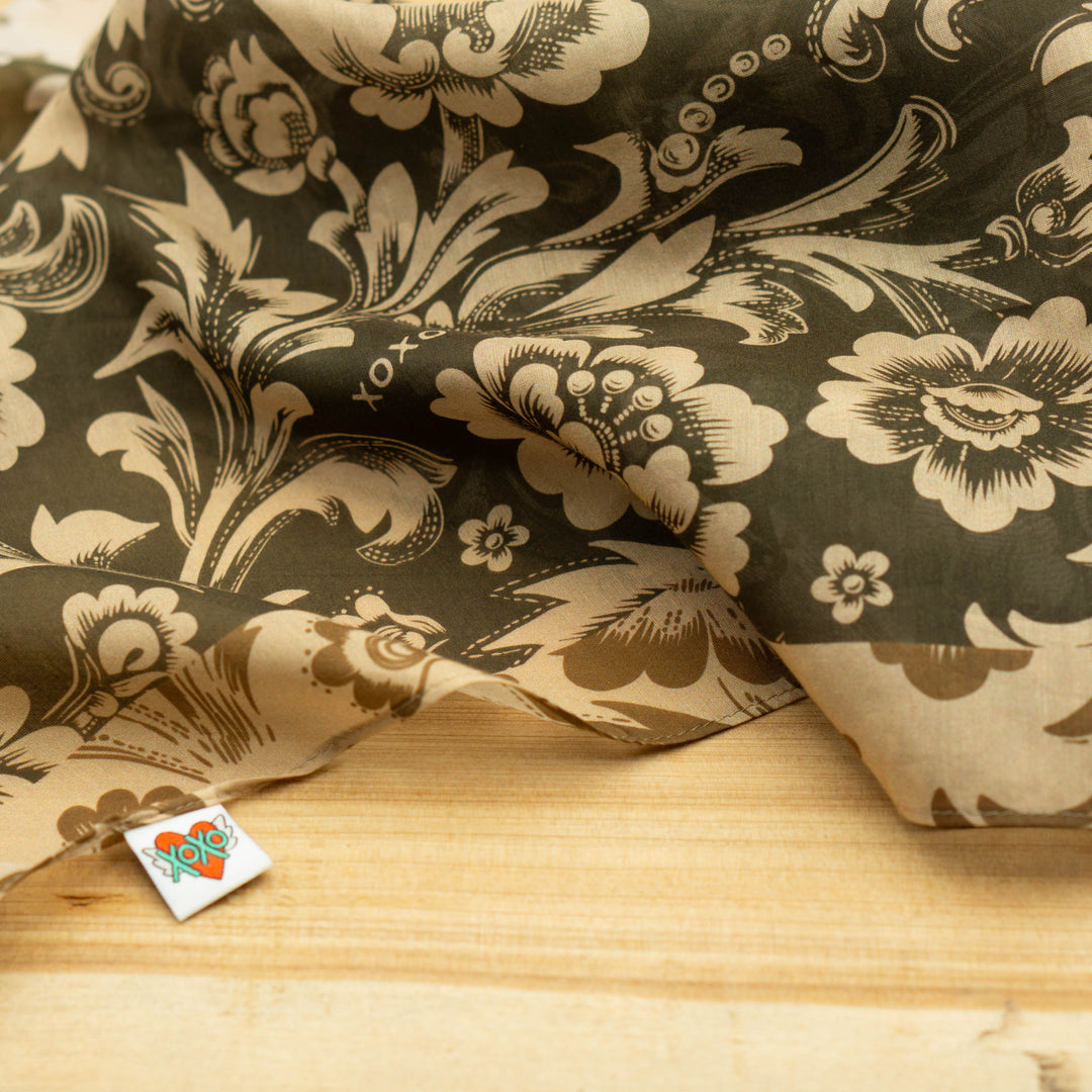 Saddle Flowers Shorty Scarf #5-43