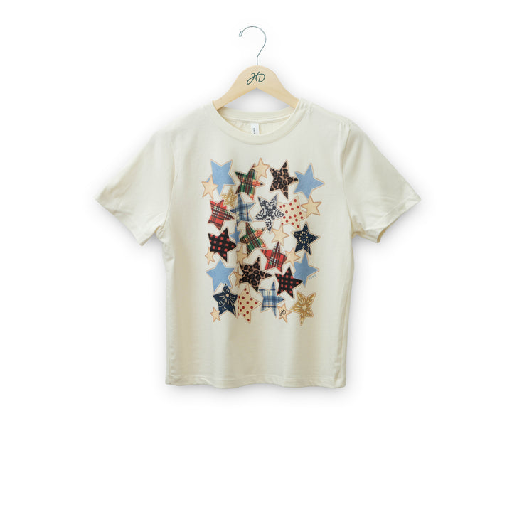 Patchwork Stars Boxy T-Shirt