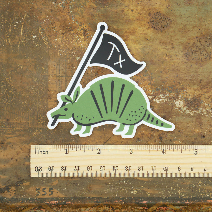TX Armadillo Western Sticker