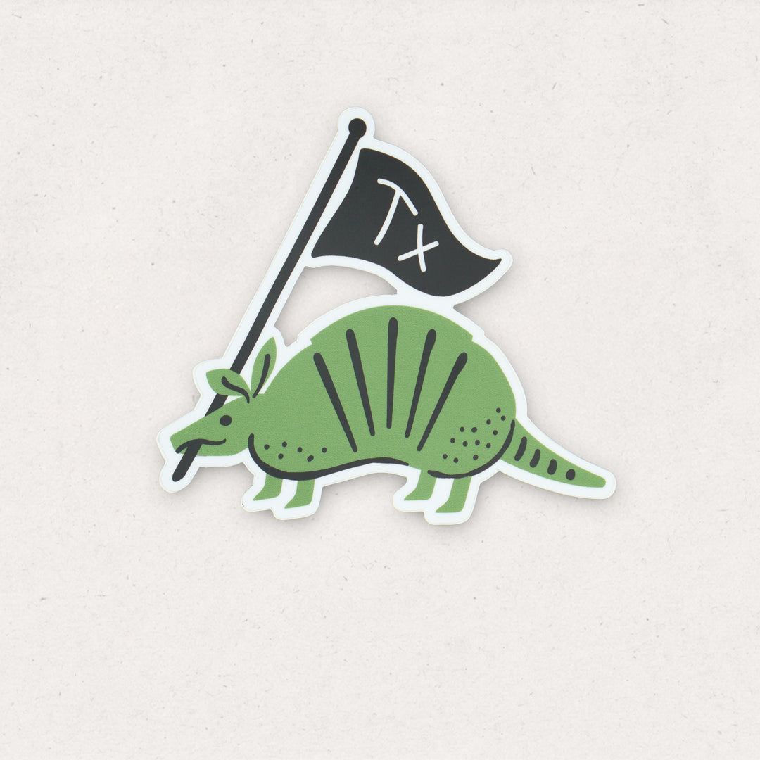 TX Armadillo Western Sticker