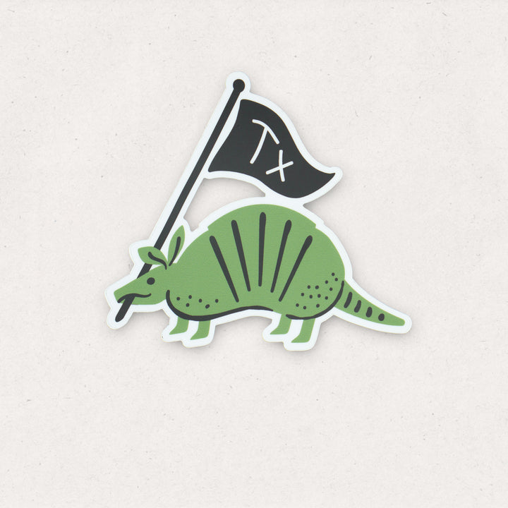 TX Armadillo Western Sticker