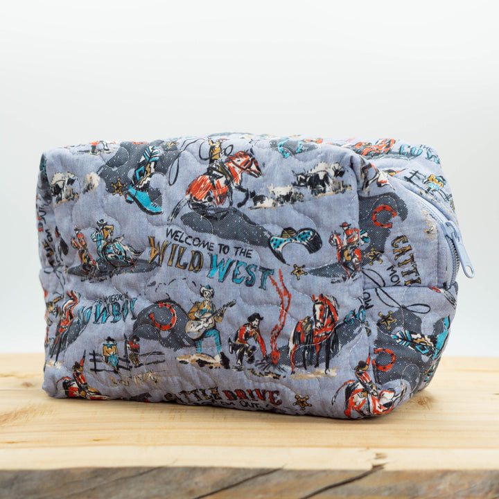 Cattle Drive Quilted Makeup Bag