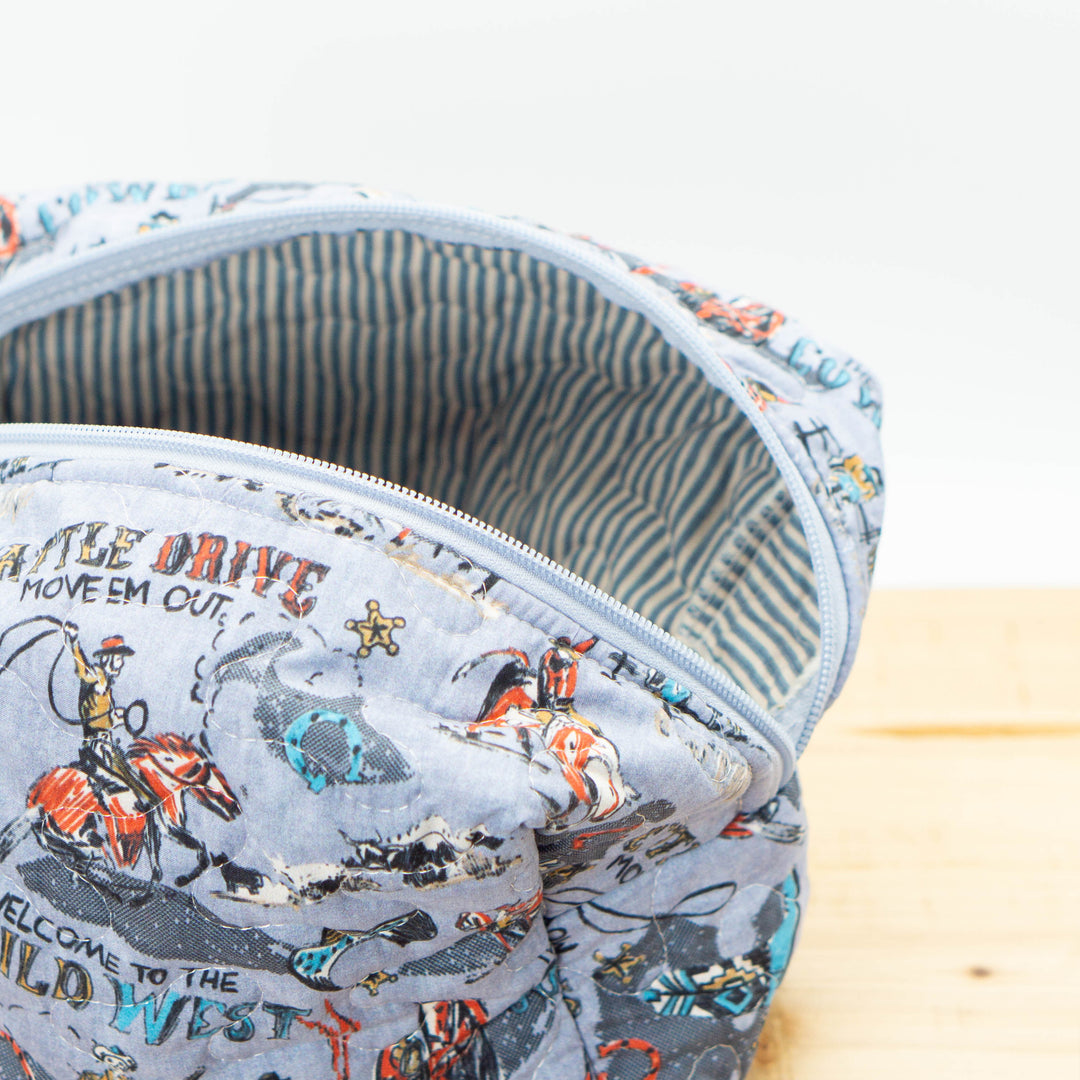 Cattle Drive Quilted Makeup Bag