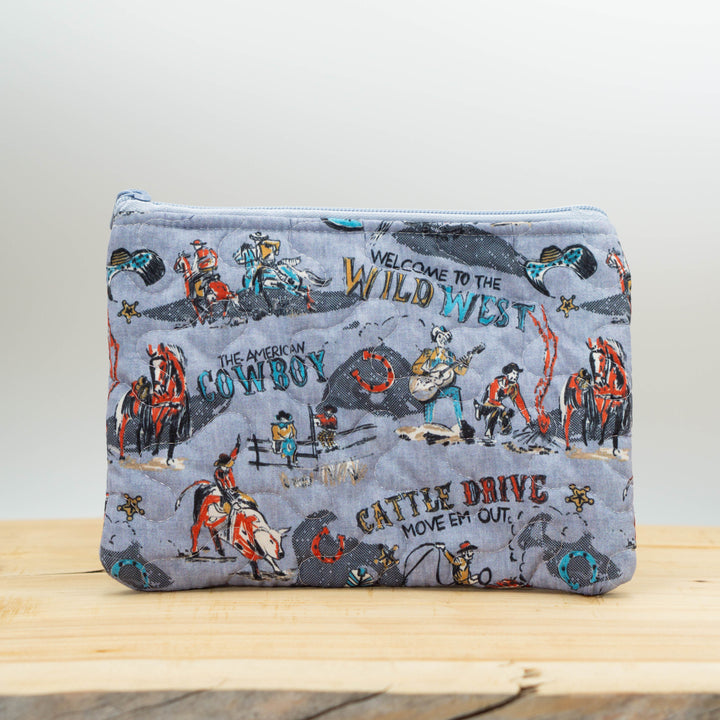 Cattle Drive Quilted Zipper Bag