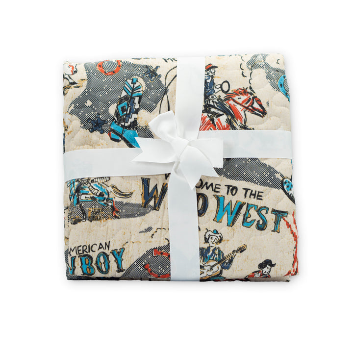 Cattle Drive Quilted Baby Blanket
