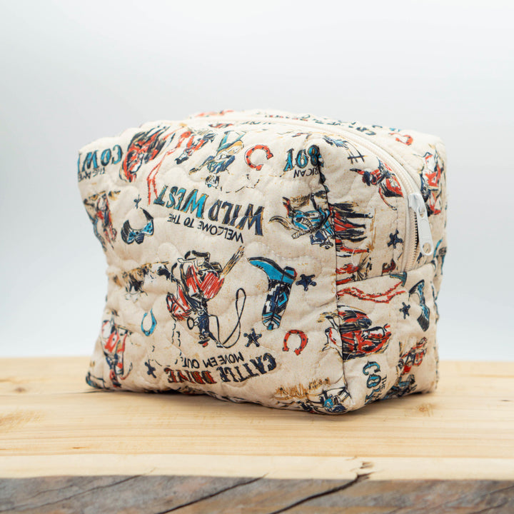 Cattle Drive Quilted Makeup Bag