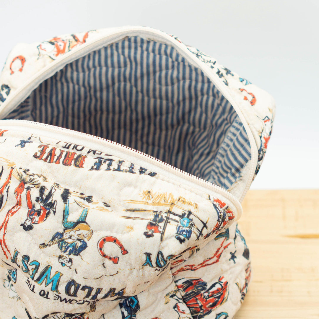 Cattle Drive Quilted Makeup Bag