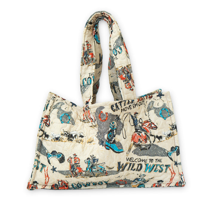 Cattle Drive Quilted Tote Bag