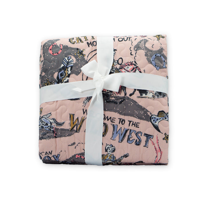 Cattle Drive Quilted Baby Blanket