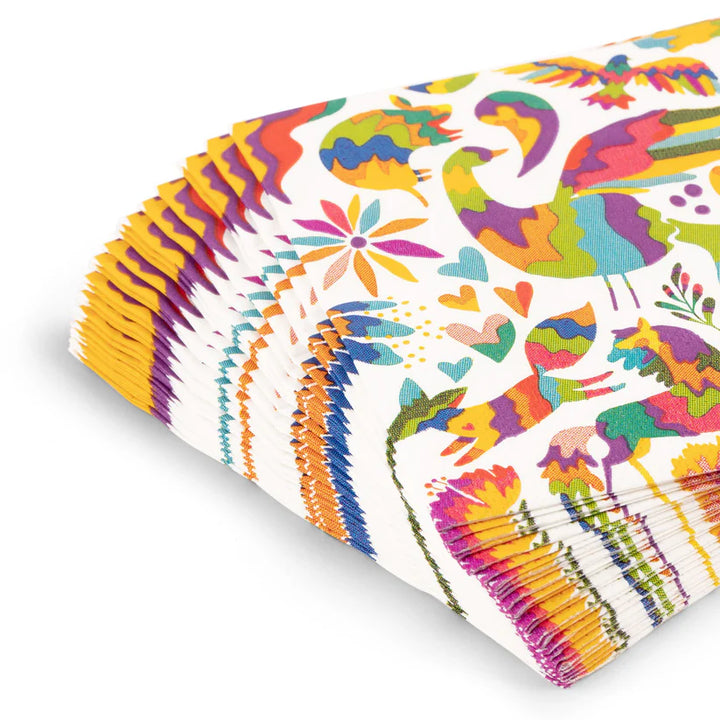 Joyful Otomi Cocktail Napkins 5" #CN24