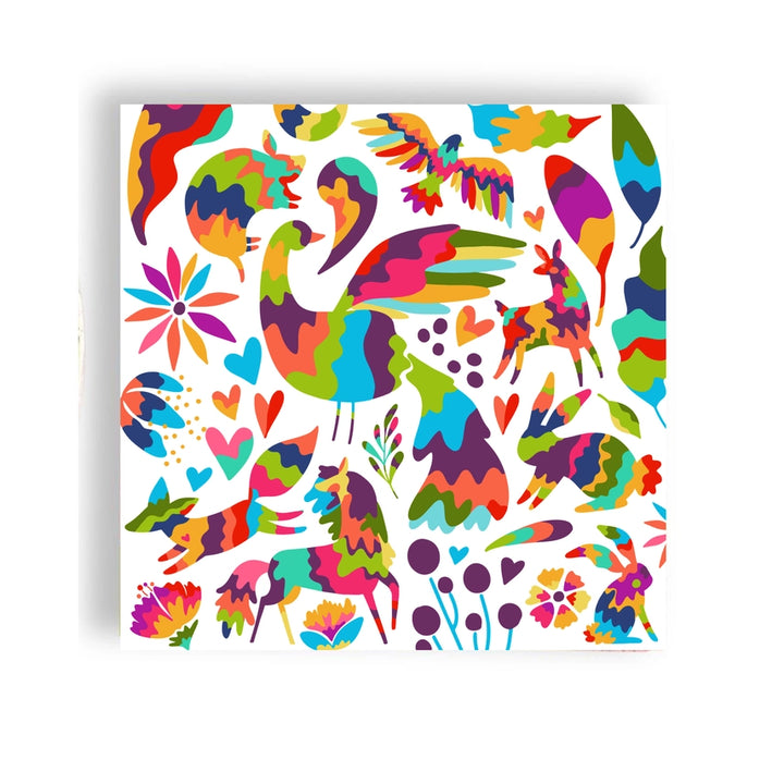 Joyful Otomi Cocktail Napkins 5" #CN24