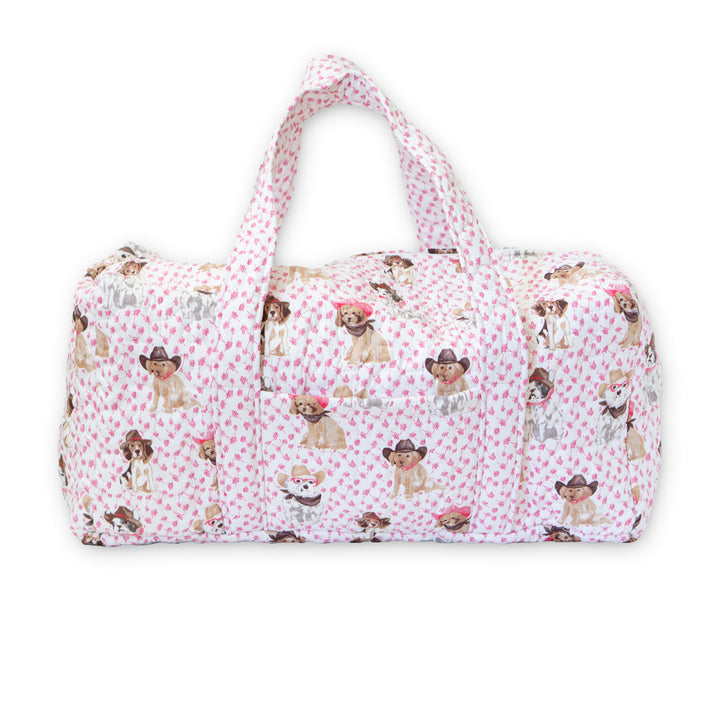 Cowboy Pups Quilted Duffel Bag