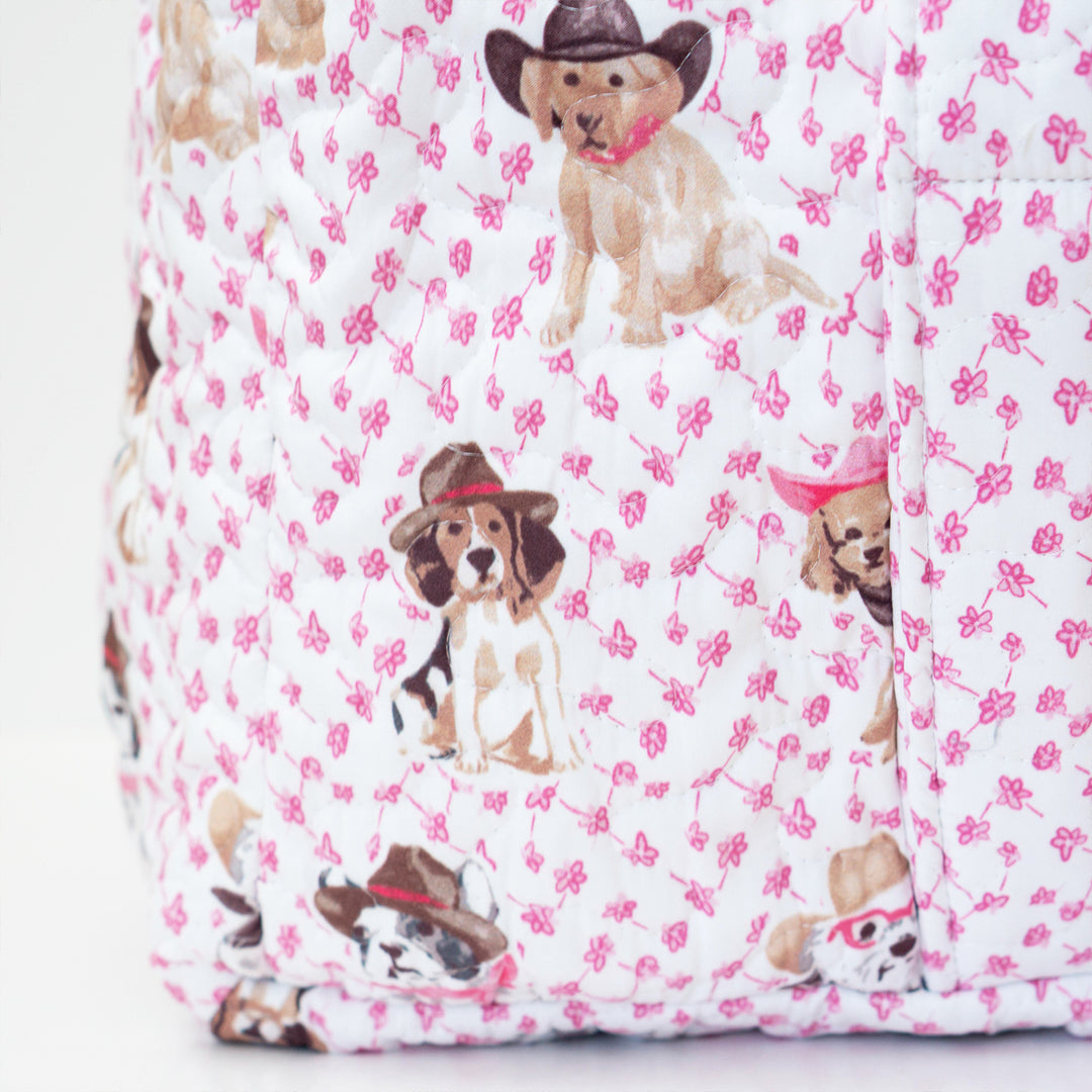 Cowboy Pups Quilted Duffel Bag