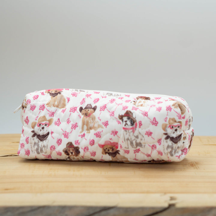 Cowboy Pups Quilted Small Hot Tools Bag