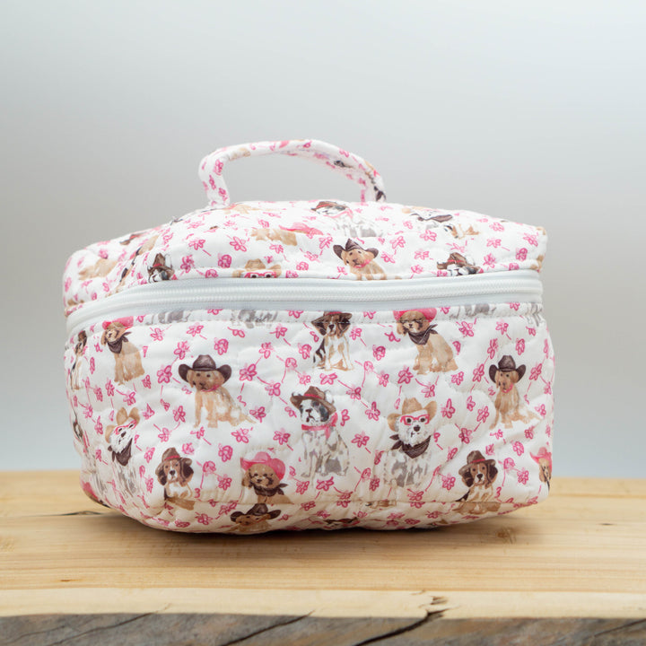Cowboy Pups Quilted Travel Case