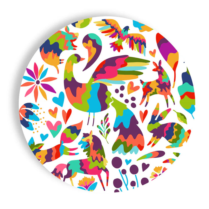 Joyful Otomi Dinner Plates 10.5"