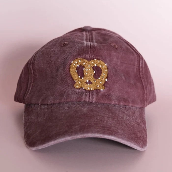 Pretzel Embroidered Cap