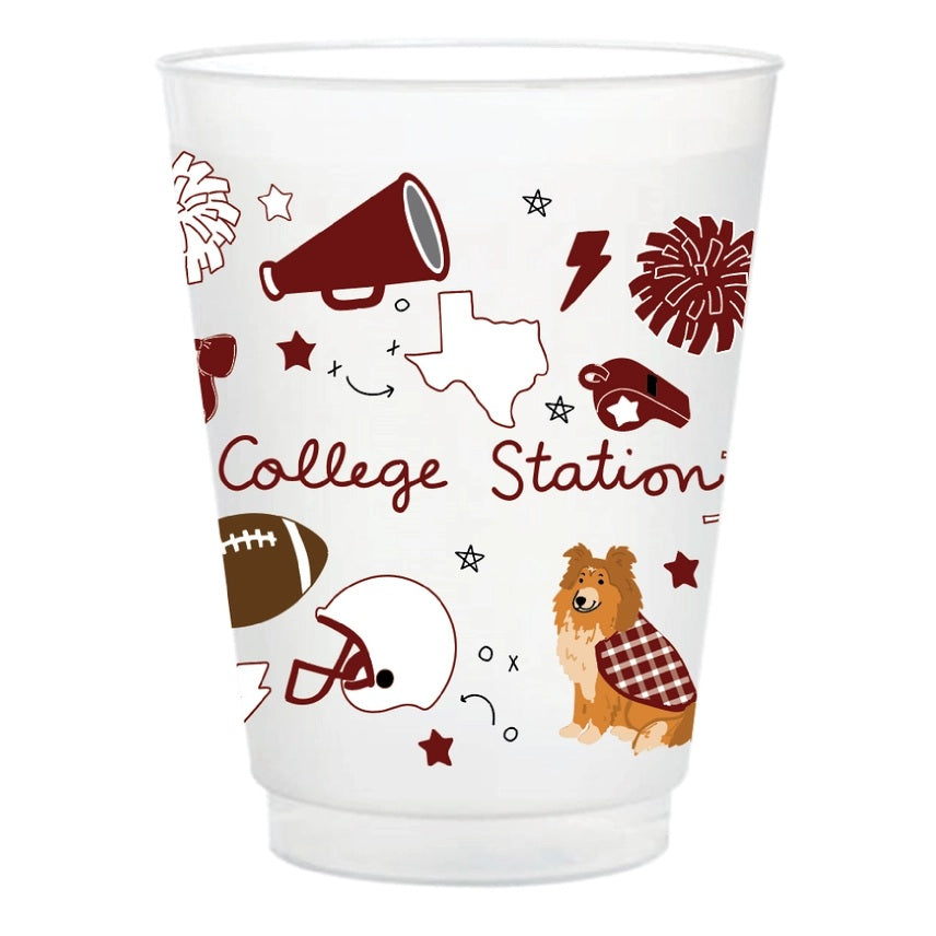 Game Day Stadium Frosted Cups 6pk