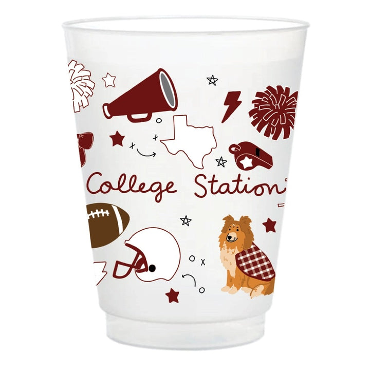 Game Day Stadium Frosted Cups 6pk