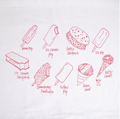 Ice Pops Tea Towel