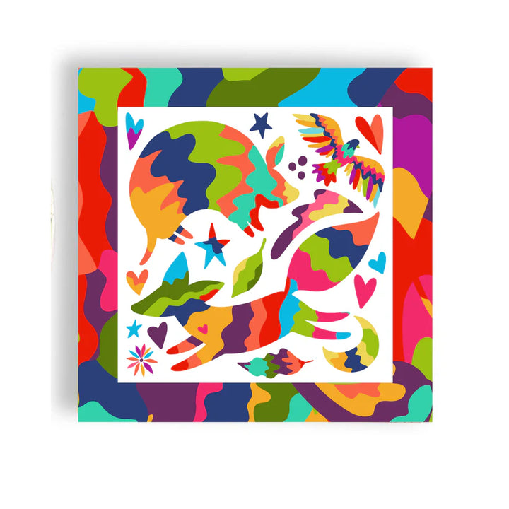 Joyful Otomi Cocktail Napkins 5" #CN24-2