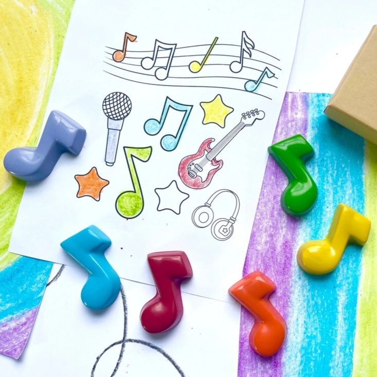 Music Note Crayons