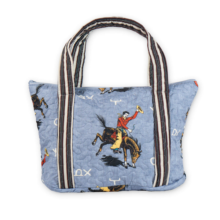 Lazy J Quilted Zipper Tote
