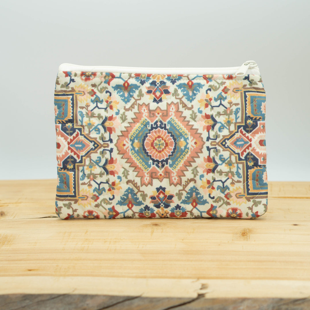 Kaia Medallion Quilted Zipper Bag