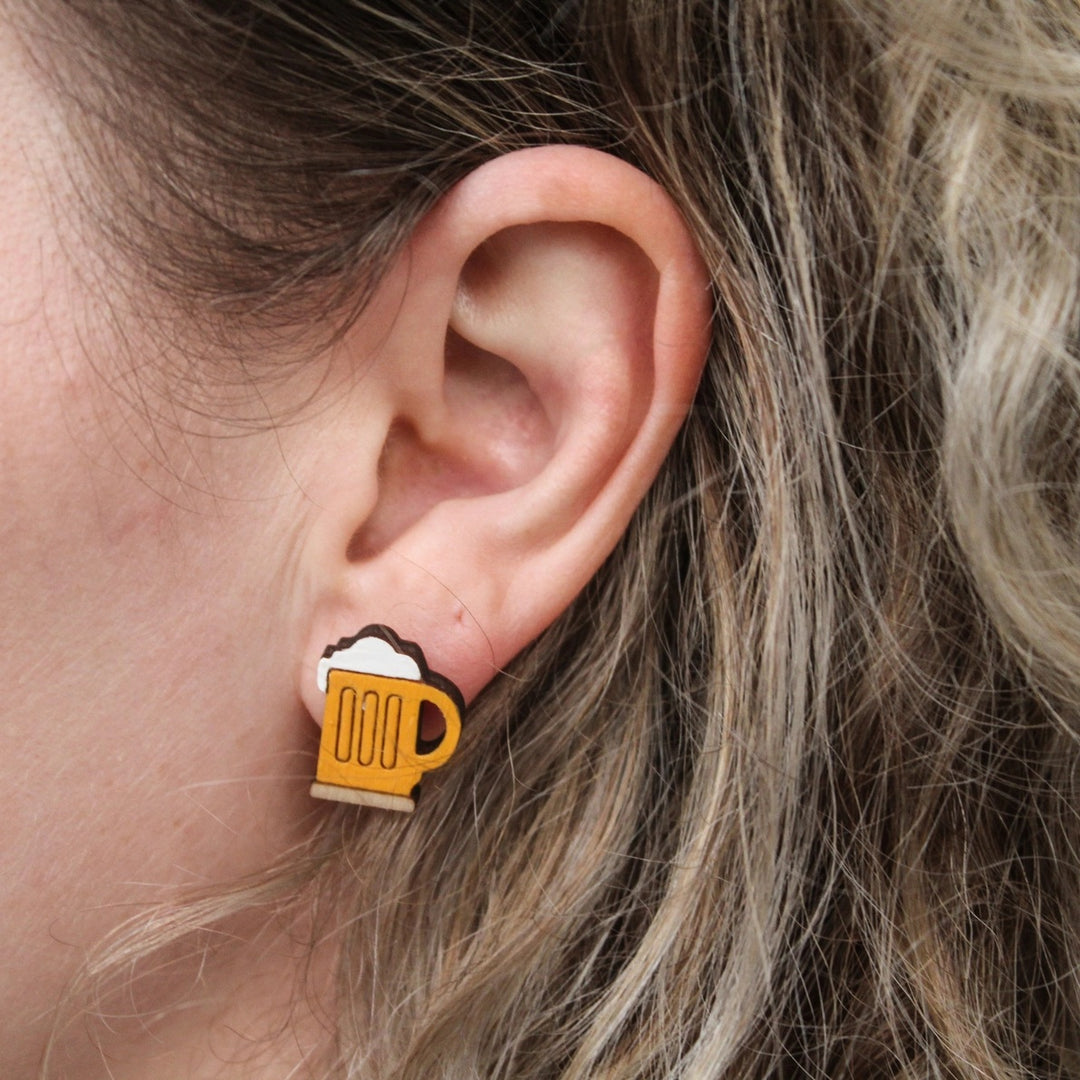 Beer Mug Earrings