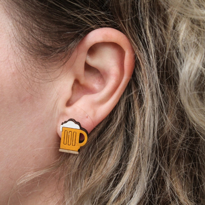Beer Mug Earrings