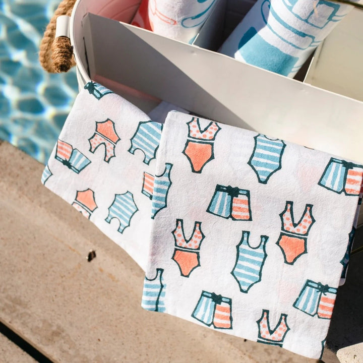 Swimsuits Block Print Tea Towel