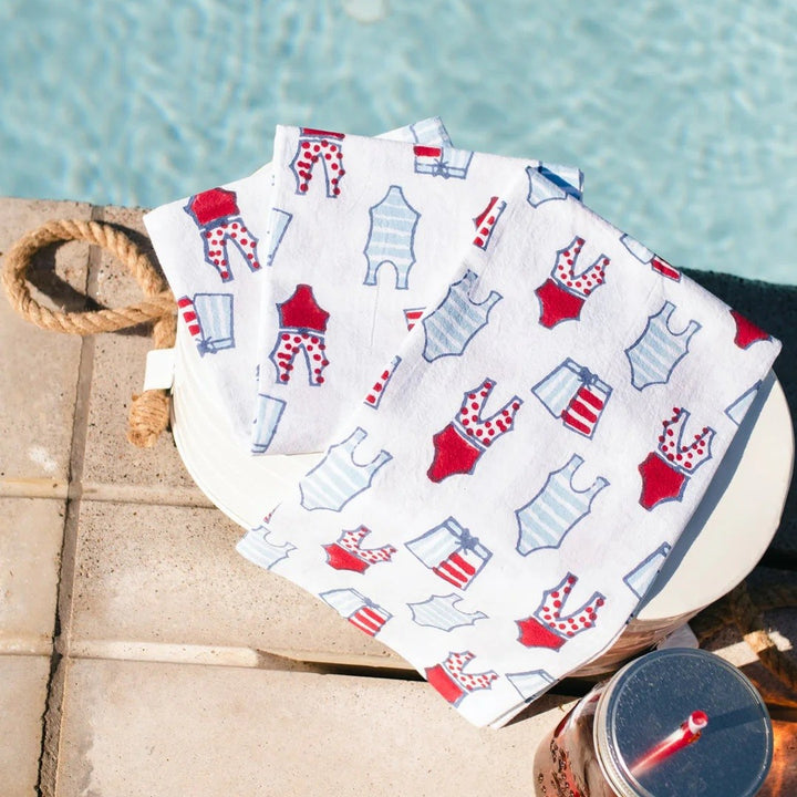 Swimsuits Block Print Tea Towel