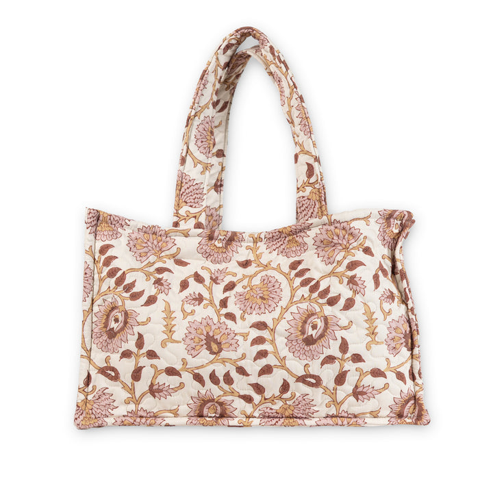 Heritage Scroll Quilted Tote Bag
