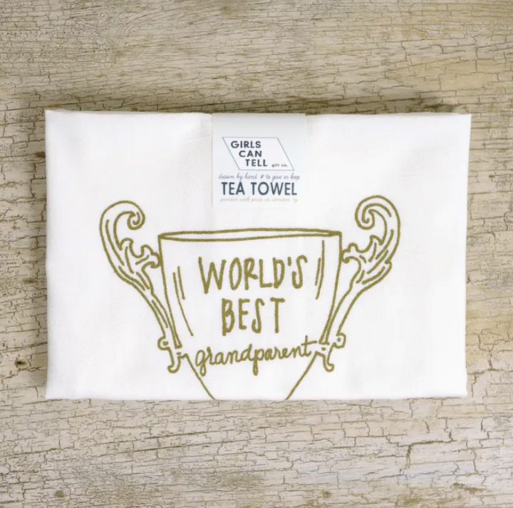 World's Best Trophy Tea Towel