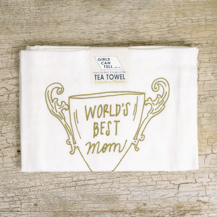 World's Best Trophy Tea Towel