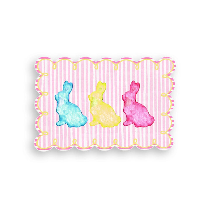 Colorful Bunnies Vinyl Floor Mat