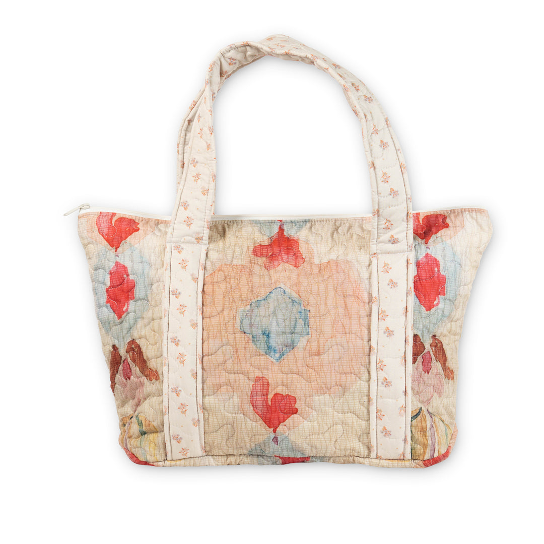 Jules Quilted Zipper Tote Bag