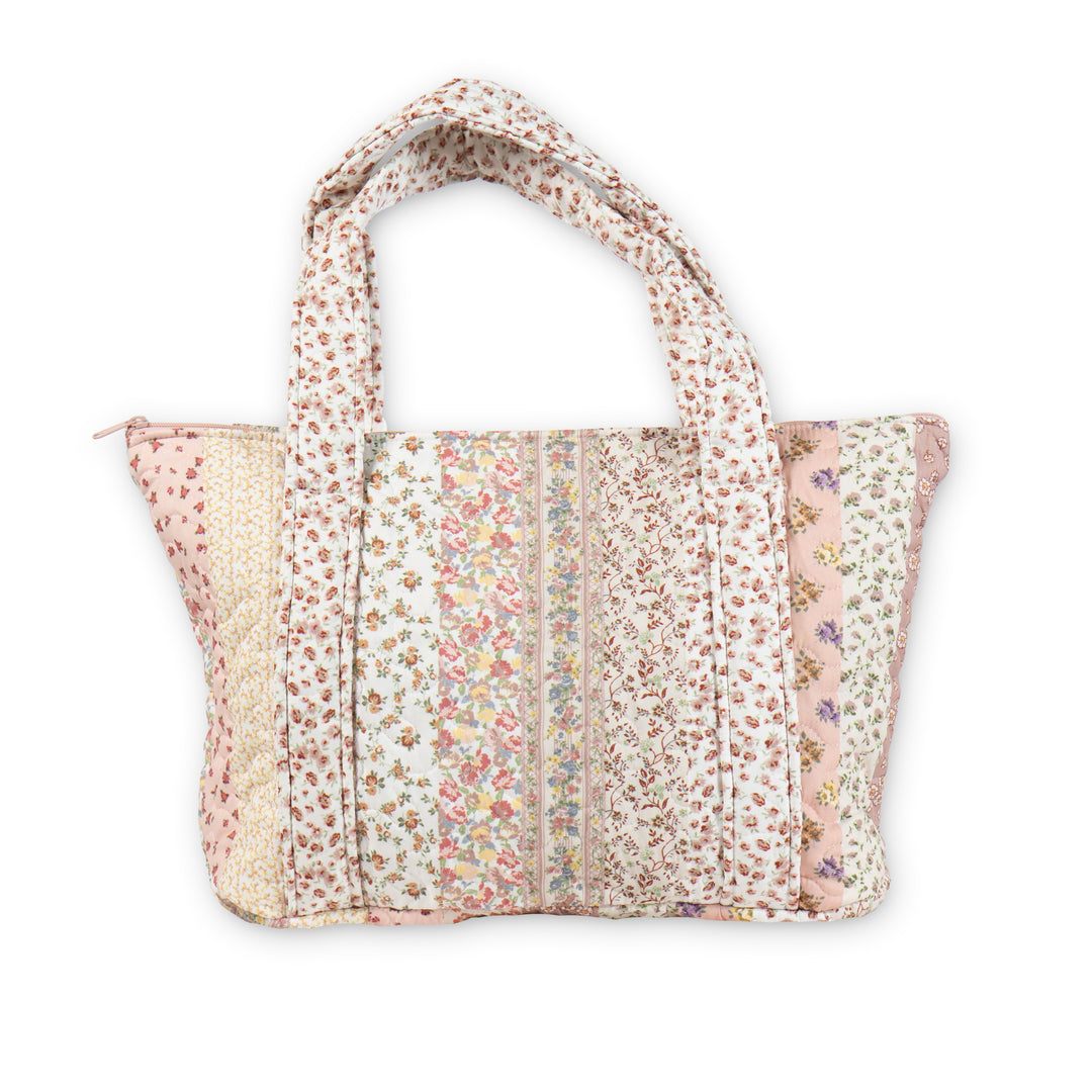 Paige Patchwork Quilted Zipper Tote
