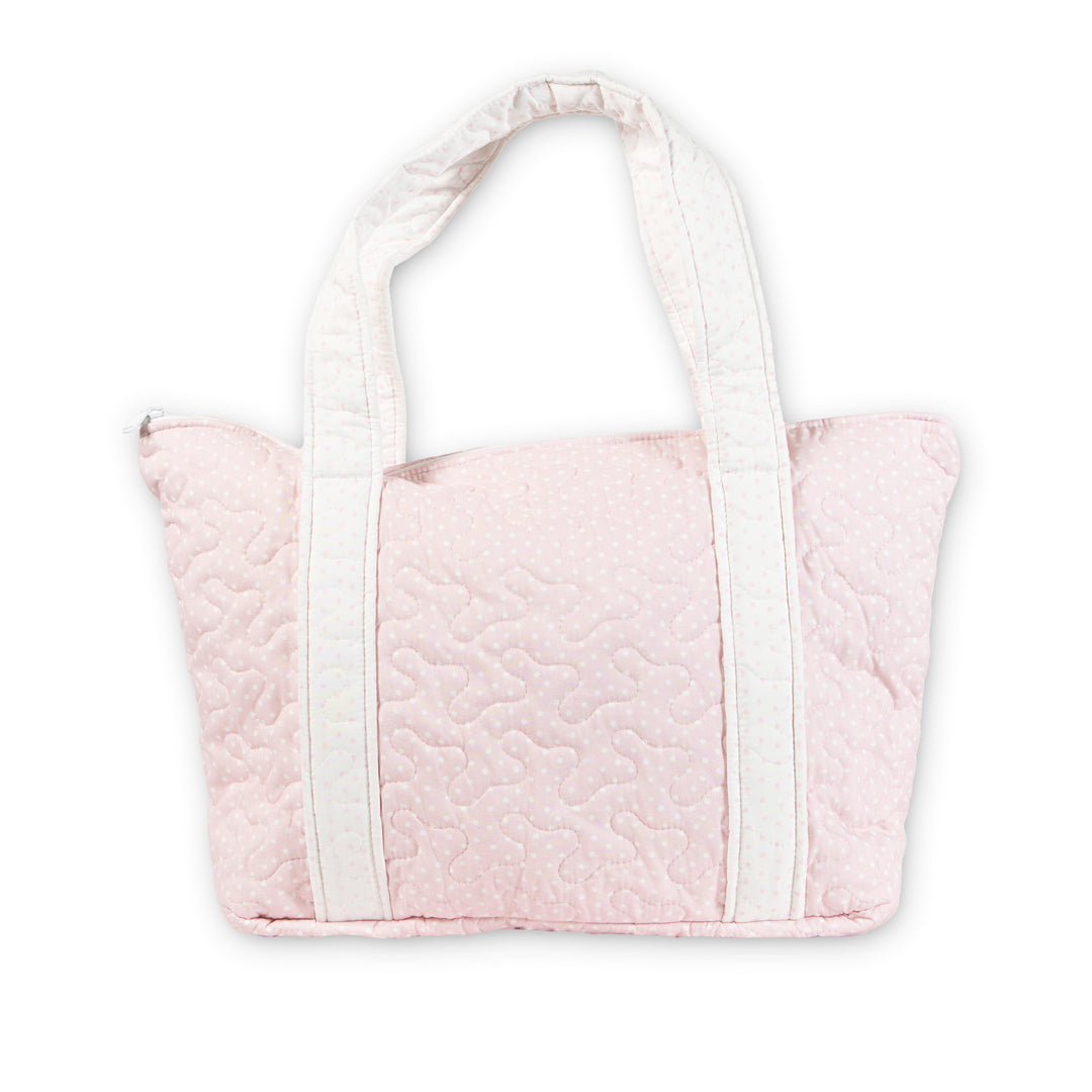 Sunny Dots Quilted Zipper Tote Bag